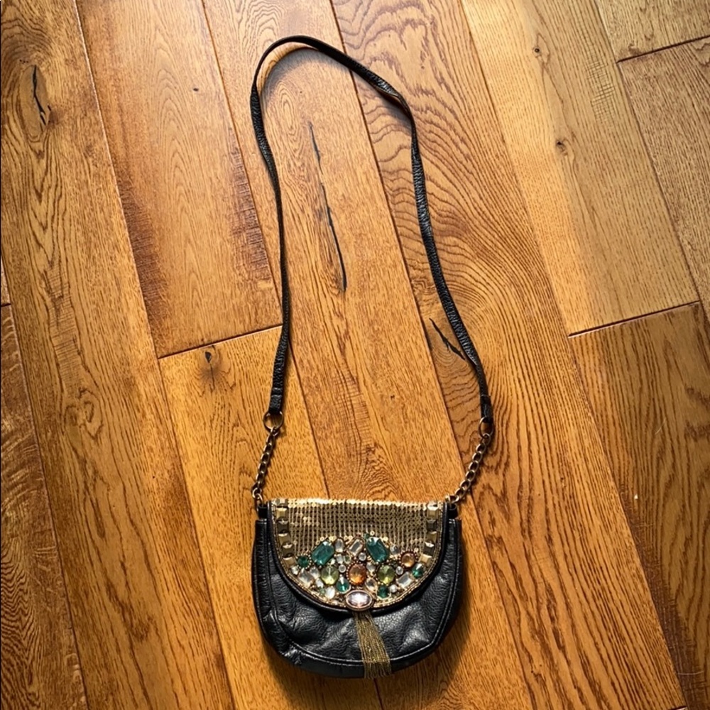 Jeweled cross-body bag